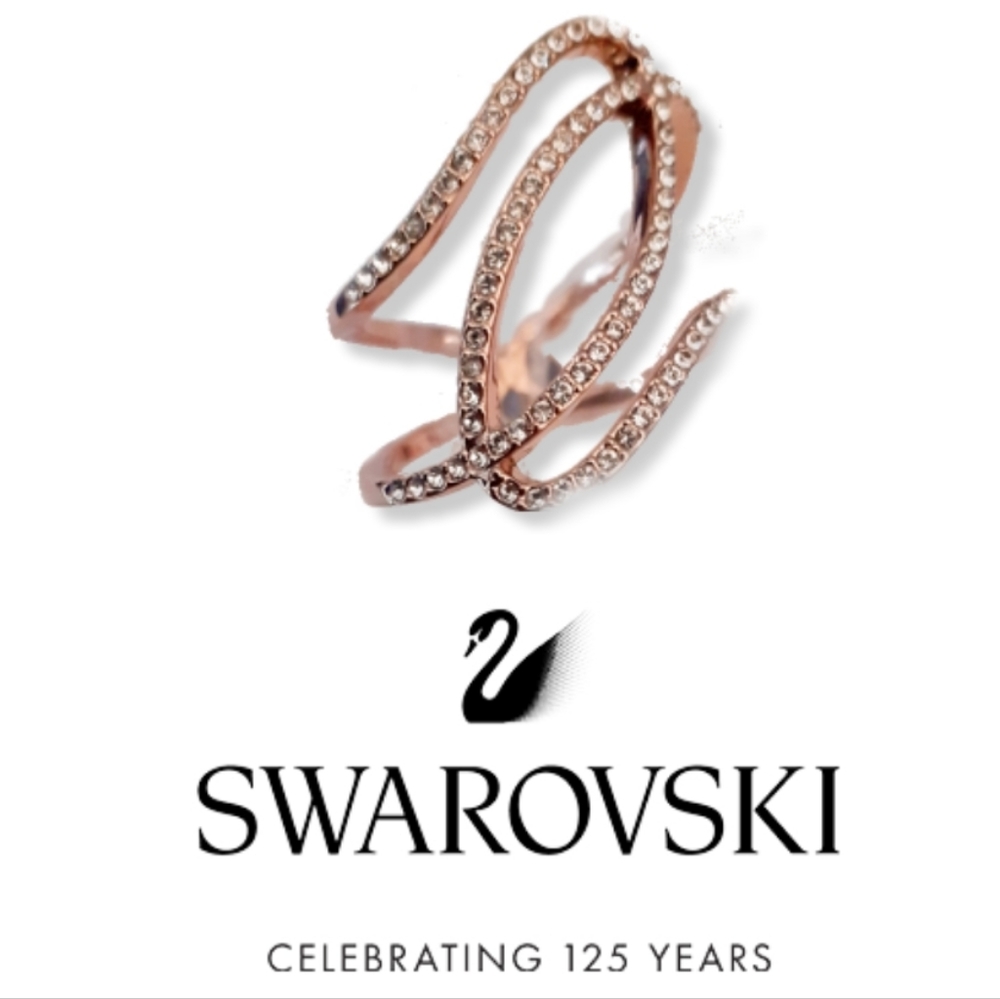 Swavorski Brillance rose gold crystal ring